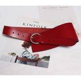Pu Leather Multicolor Asymmetrical Wide Long Belt Personality Women New Fashion Tide All-match Spring Autumn 2023