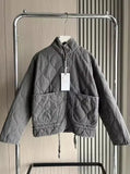 Temu Same Jacket Autumn And Winter New Top Lingge Quilt Cotton Suit Loose Coat