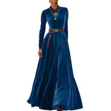Elegant Autumn And Winter Long Sleeve Western Velvet