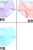 Solid Color Cotton Women Panties Underwear Breathable Women Girl Briefs Comfortable Mid RiseUnderpant Lingerie