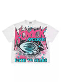 New Gothic Funny Street Trend Hip-Hop Printed High Street Casual Men's And Women's Short-Sleeved Round-Necked T-Shirts-Outfit