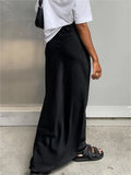 Solid Color Satin Maxi