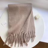 Winter Female Cashmere Plaid Scarf Women Blanket Scarves Wide Lattice Long Rainbow Shawl Wrap Warm Tippet