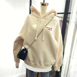 Winter Solid Women Sweatshirt Full Sleeve Fake 2 Pieces Patchwork Thicken Female Hoodies Ladies