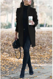 fashion mid-length coat Slim solid color stand-up collar woolen autumn and winter women's