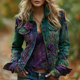 Trend 3D Digital Pattern Printing Fashion High Street Denim Jacket Men And