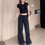 Quick-Drying Spant Sweatpants Women's Thin 2025 New Summer Small Straight-Legged