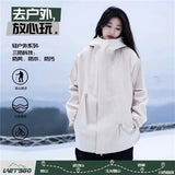 Men's Stormsuit Jacket Spring And Autumn High Street Loose Sports Personality Ruffian Handsome Youth Hooded Jacket Cardigan-Outfit