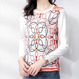 style Women's shirts Casual silk Tshirt Tops T Shirt Basic bottoming shirts Ladies o-neck Long Sleeve Tee