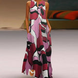 Vintage Printed Maxi Dress 2020 Womens Sundress Casual Summer Long Vestidos Female V Neck Party Robe Femme party