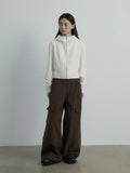 [Daihe] Autumn New Leisure Day Silk Cotton Rubber Tendon Waist Stick Bag Temperament Versatile Overalls Pants Female H7108-Outfit