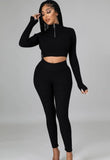 Ribbed Tight Crop Top and Pants