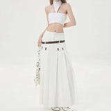 And Cool Spicy Girls' White Neck Suspender Vest Girls Wear A New Summer Bra Top With A Sense Of Design.-Outfit