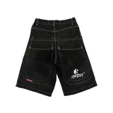 Denim Shorts Hip-Hop Pocket Baggy Denim Shorts Male Gothic Original-Outfit