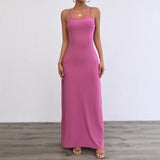 Women's Summer New Fashion Solid Color Suspension Dresses For