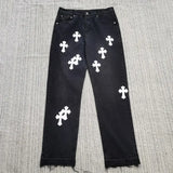 Printed Casual Trousers CH Vintage Li Weiss Bottom Version High Waist And Skinny Jeans-Outfit