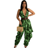 And American Deep V Neck Halter Backless Loose
