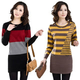 Clothing 2019 New Autumn Winter Women Sweater Pullover Loose Stripe Knitted Wool Basic Shirt Sweater Plus size 5XL