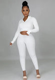 Ribbed Tight Crop Top and Pants