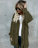 autumn and winter plush warm cotton coat mid-length double-sided