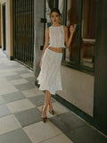 East New Women's Fashion Casual Sexy Two-Piece Round Collar Blouse Dress