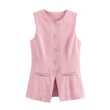 And Summer New High-Rise Thin Sicilian Vest Wearing Loose Shorts Two