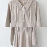 Autumn 2023 Woman Dress Girls Party Female Vintage Dress Plaid Buttons Long Sleeve Women Dresses Long Shirt Robe