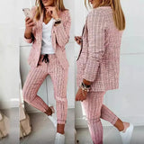 New Lattice Casual Suit Suit Suit Suit Women's