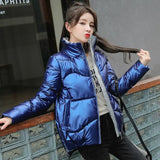 Casual Loose Patchwork Pockets Thick Coat For Women V Neck Long Sleeve Slim Coats Female 2021 Winter Style