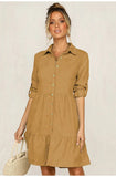Shirt Dress Women 2021 Turn Down Office Long Sleeve Mini Dress Elegant Blue Sexy Party Dresses Vestidos De Mujer