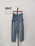 women's jeans high waist solid color straight wide leg denim pants 2024 Summer new fashion 29L2866-Outfit