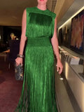 Temperament Dress 2025 Autumn And Winter New Solid Color Sleeveless Slimming Round Neck Fashion Tuxedo Skirt Suit