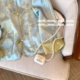 Chinese Round Collar Color Jacquard Satin Jacket Women's Style 2024 New Retro Chic Coat In Early Spring-Outfit