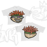 Retro Men's Cartoon Hip-Hop Short-Sleeved Cotton T-Shirt American Kawayi Long Clothes Y2k Short Sleeves-Outfit