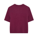 And Winter New Bow Buckle Buckle Short-Sleeved Knit Coat