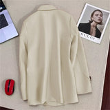 Toloer And Autumn Suit Jacket Female Small Man 2024 Spring And Autumn New Korean Version Temperament Goddess Fan Small Leisure Small Suit-Outfit