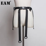 Canvas Plastic Buckle Bandage Simple Black Belt Personality Women New Fashion Tide All-match Spring Autumn 2023