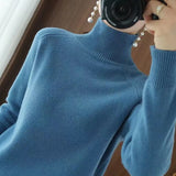 Cashmere Sweaters Women Autumn Winter Solid Casual Bottoming Jumpers Female Long Sleeve Thick Knitted Slim