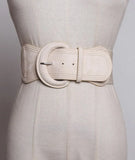 Suede Pu Leather Big Buckle Adjustable Wide Belt Personality Women New Fashion Tide All-match Spring Autumn 2023