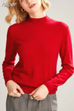 Casual Knitted Sweater Fashion Women Turtleneck Pullover Long Sleeve Jumper Full Femme Winter Clothing Tops Elegant
