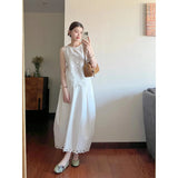 Set Summer 2025 New Empty Sleeveless Vest Blouse High-Rise Loose-Fitting Skirt