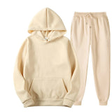 Spring New Men Casual Sets Brand Men Solid Hoodie + Pants Two-Pieces Casual Tracksuit Sportswear Hoodies Set Suit