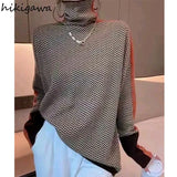 Pullovers Women's Clothing Turtleneck Fashion Jumper Korean Vintage Knitted Casual Sweaters Jacket Sueter De