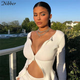 Basic Elegant knit basic white crop tops womens V-neck t-shirts 2021 new solid office ladies wild casual tee shirts