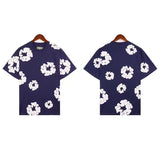 Printed Flower Wood Cotton Loose Sweater Y2K Hip Hop Street Pullover For Leisure-Outfit