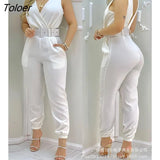 Jumpsuits Elegant 2023 Jumpsuits Sexy V-neck Sleeveless Printed Jumpsuit New Fashion with Belt Vest Playsuit