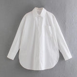 Ins14 Color Pocket Decoration Women's Basic Long-Sleeved Shirt In Spring And Summer Of 2024-Outfit