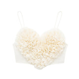 New Heart-Shaped Fluffy Sexy Short Halter Top 7200004-Outfit