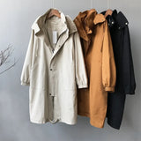 Spring Autumn Trench Coat Women 2020 New Casual Long Fashion Hooded Windbreaker Zipper Pocket Female Large size