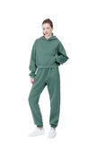 2022 Spring Women Hoodies Sweatshirt Tracksuit Fleece Cotton 2 Pieces Sets Female Pants